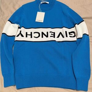 Givenchy Men's Sweater in Blue and White
